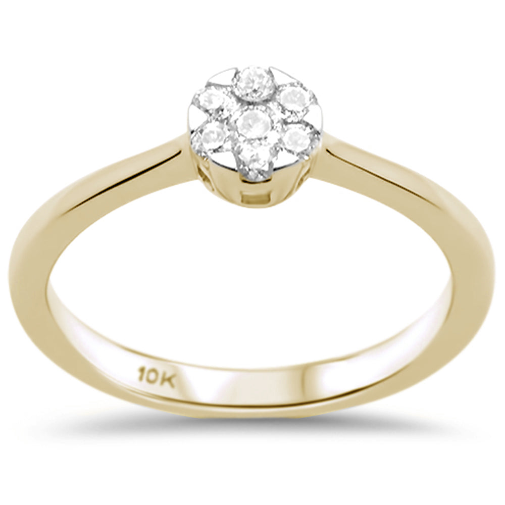 Muse Jewelry .20ct G SI 10k Yellow Gold Diamond Engagement Ring Size 6.5