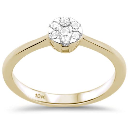 Muse Jewelry .20ct G SI 10k Yellow Gold Diamond Engagement Ring Size 6.5