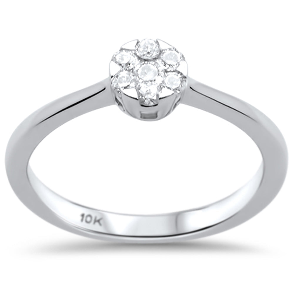 Muse Jewelry .20ct G SI 10k White Gold Diamond Engagement Ring Size 6.5