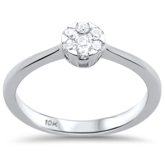 Muse Jewelry .20ct G SI 10k White Gold Diamond Engagement Ring Size 6.5