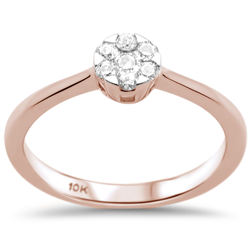 Muse Jewelry .23ct G SI 10k Rose Gold Diamond Engagement Ring Size 6.5