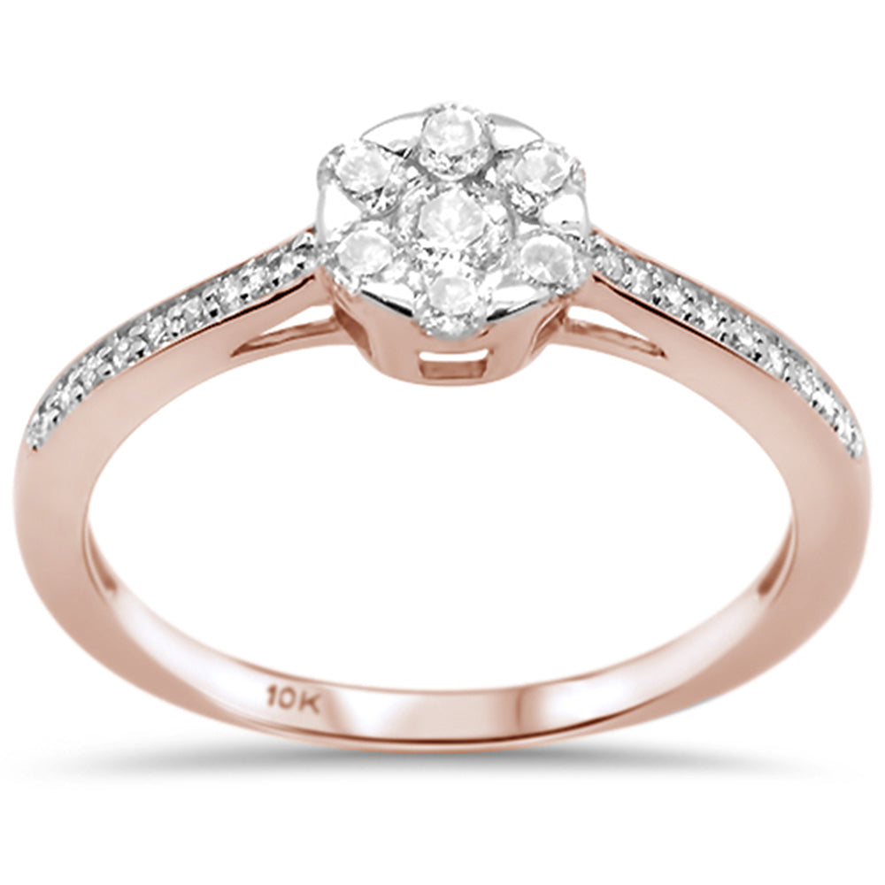 Muse Jewelry .39ct G SI 10k Rose Gold Diamond Engagement Ring Size 6.5