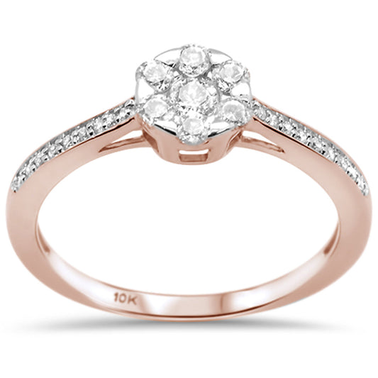 Muse Jewelry .39ct G SI 10k Rose Gold Diamond Engagement Ring Size 6.5