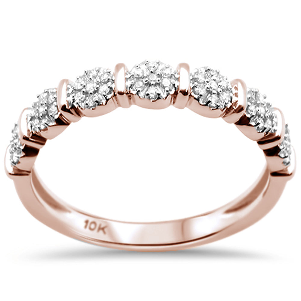 Muse Jewelry .27ct G SI 10k Rose Gold Diamond Band Ring Size 6.5