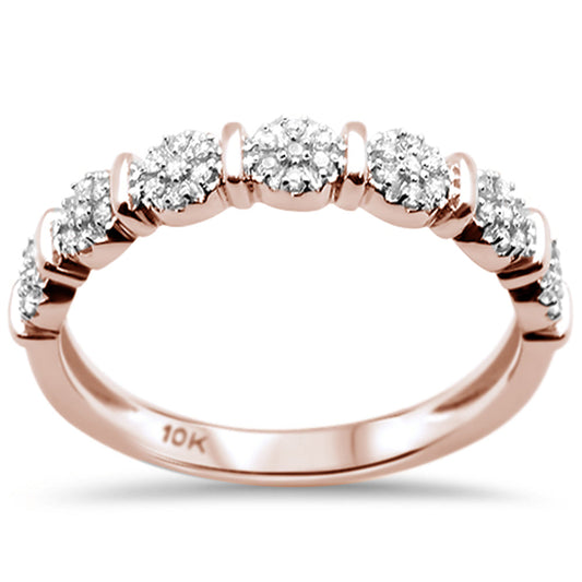Muse Jewelry .27ct G SI 10k Rose Gold Diamond Band Ring Size 6.5