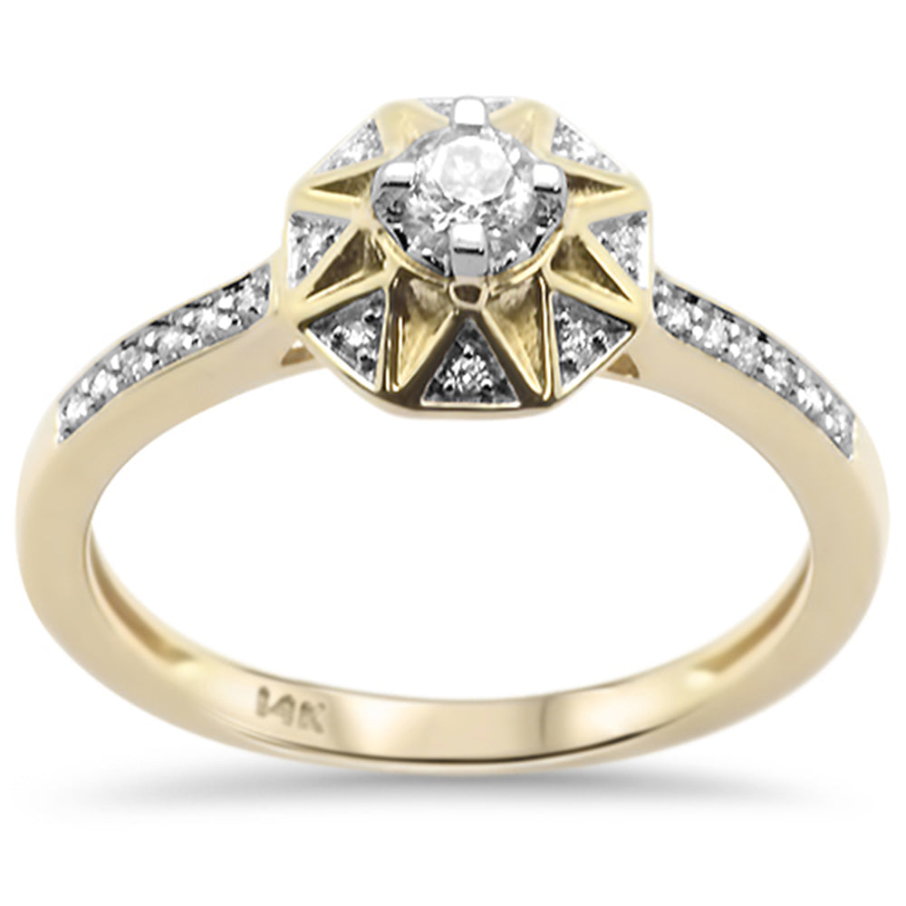 Muse Jewelry .22ct G SI 14K Yellow Gold Diamond Engagement Ring Size 6.5