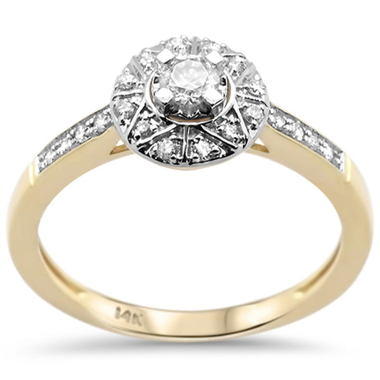 Muse Jewelry .24ct G SI 14K Yellow Gold Diamond Engagement Ring Size 6.5