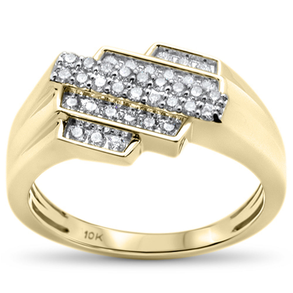 Muse Jewelry .50CT G SI 10K Yellow Gold Diamond Men's Diamond Band Ring Size 10