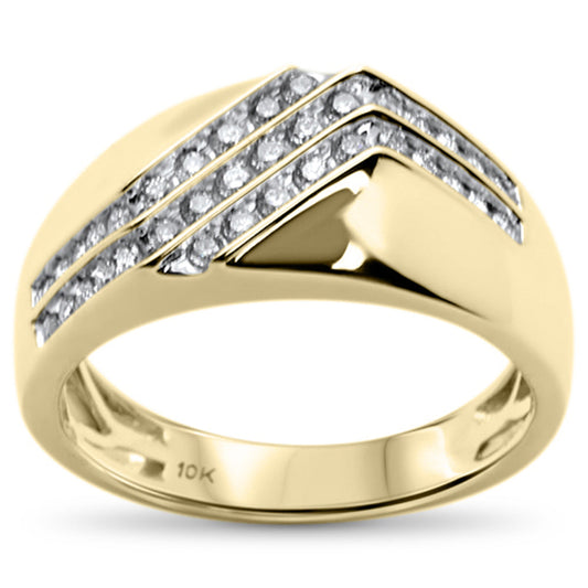 Muse Jewelry .53CT G SI 10K Yellow Gold Diamond Men's Diamond Band Ring Size 10