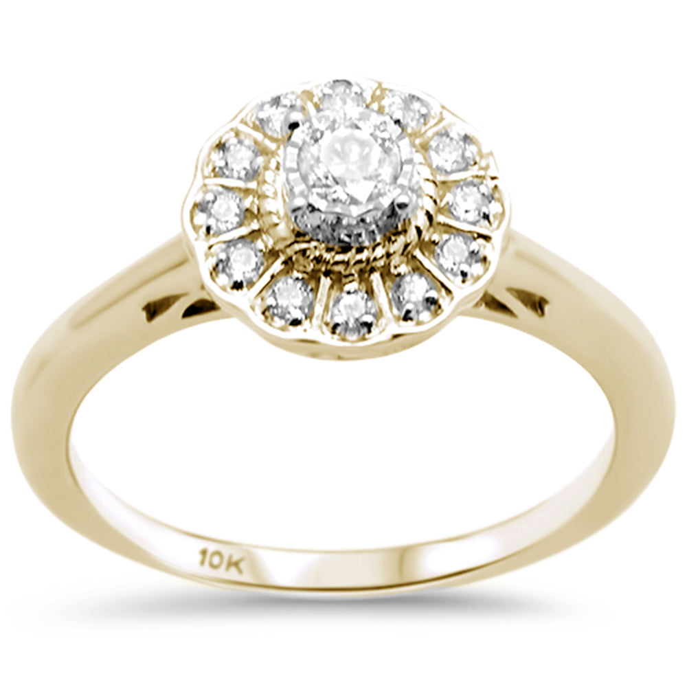 Muse Jewelry .22ct G SI 10K Yellow Gold Diamond Engagement Ring Size 6.5