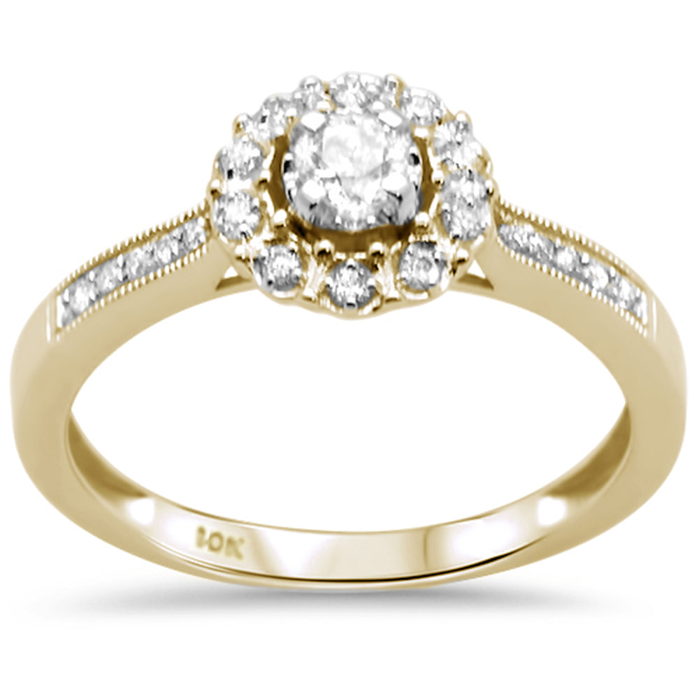 Muse Jewelry .26ct G SI 10K Yellow Gold Diamond Engagement Ring Size 6.5