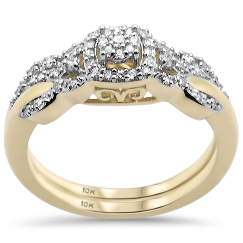 Muse Jewelry .23CT G SI 10KT Yellow Gold Diamond Ladies Bridal Set