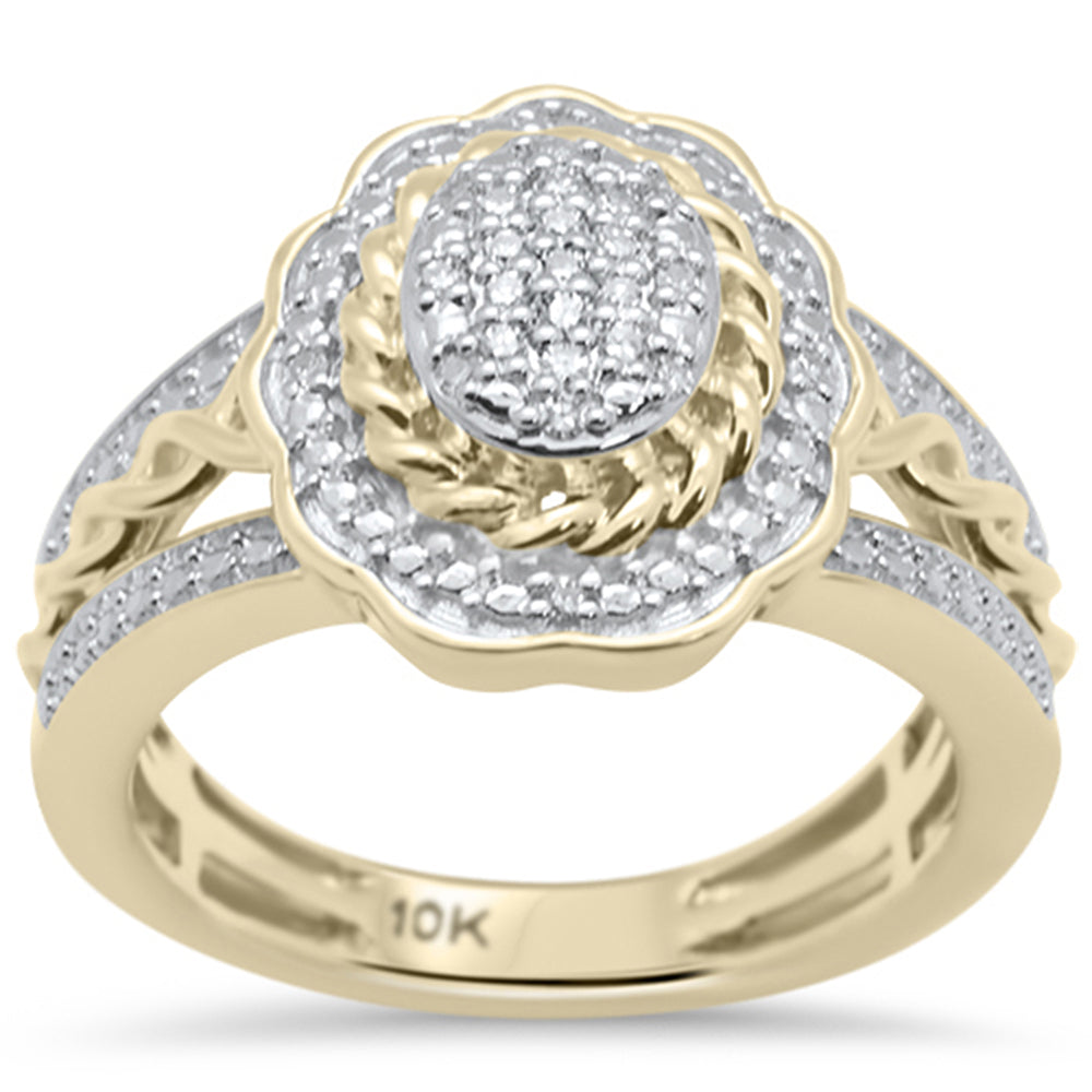 Muse Jewelry .10CT G SI 10KT Yellow Gold Diamond Ladies Diamond Ring Size 6.5