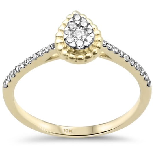 Muse Jewelry .22ct G SI 10K Yellow Gold Diamond Pear Engagement Ring