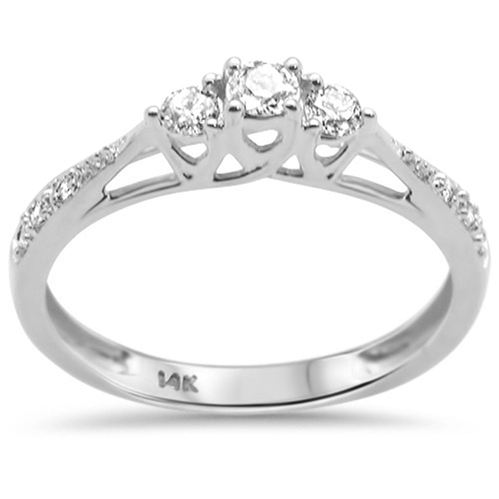 Muse Jewelry .25ct F SI 14KT White Gold Diamond Engagement Ring Size 6.5