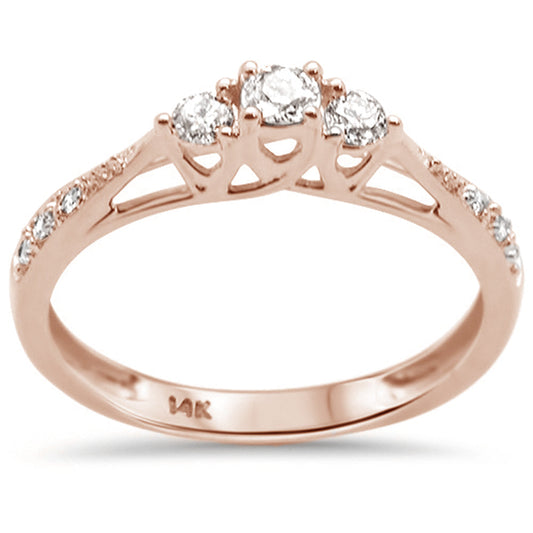 Muse Jewelry .25ct F SI 14K Rose Gold Diamond Engagement Ring Size 6.5