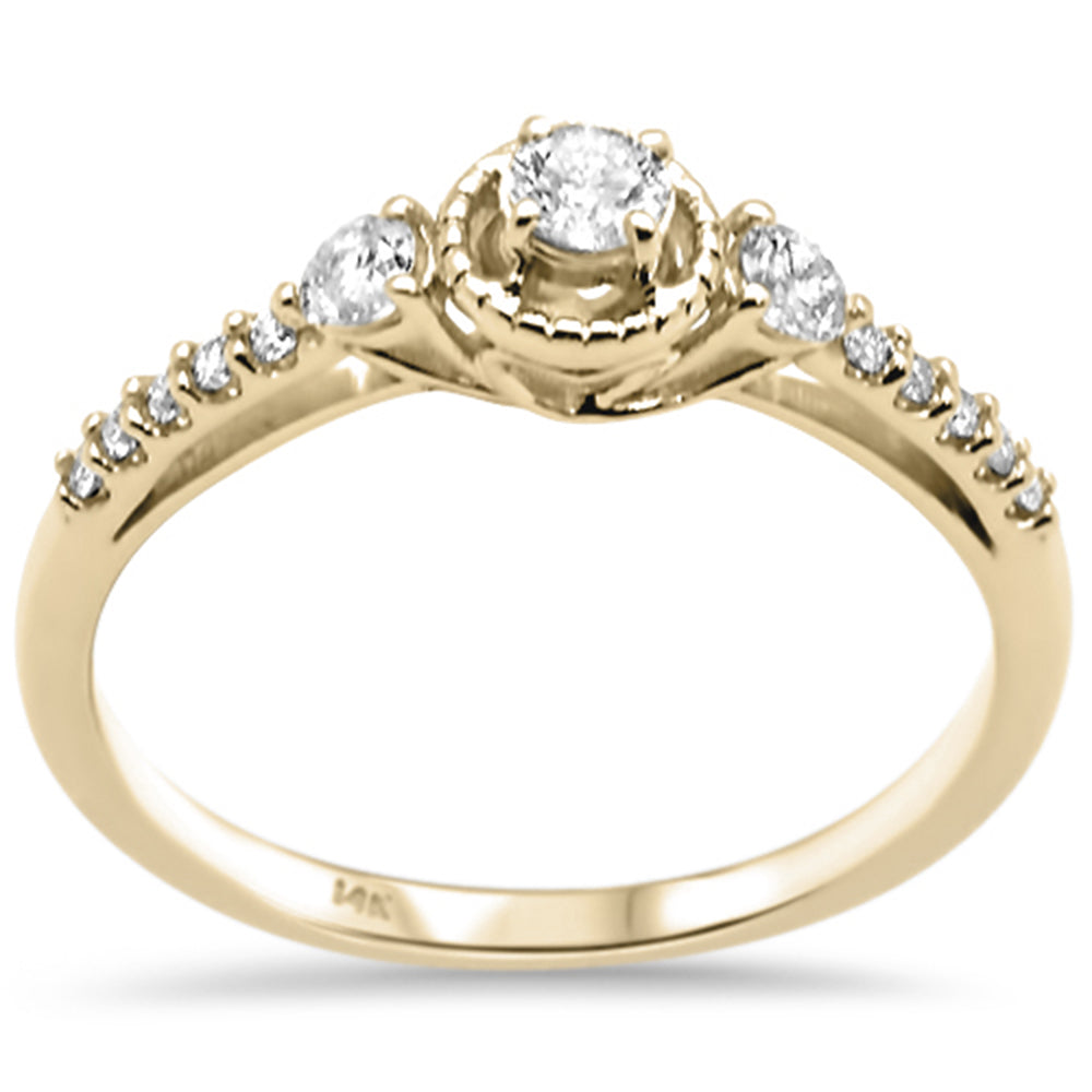 Muse Jewelry .31ct G SI 14K Yellow Gold Diamond Engagement Ring Size 6.5