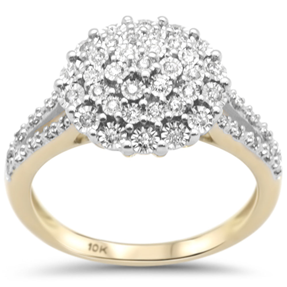 Muse Jewelry .26ct F SI 10K Yellow Gold Diamond Engagement Ring Size 6.5