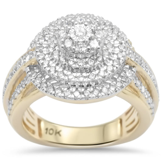 Muse Jewelry 1.02ct F SI 10K Yellow Gold Diamond Engagement Ring Size 6.5