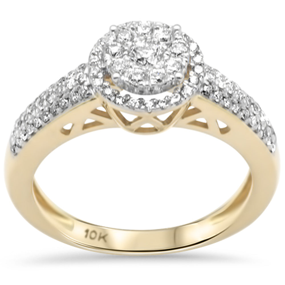 Muse Jewelry .49ct F SI 10K Yellow Gold Diamond Engagement Ring Size 6.5