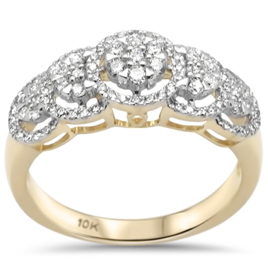 Muse Jewelry .50ct F SI 10K Yellow Gold Diamond Engagement Ring Size 6.5