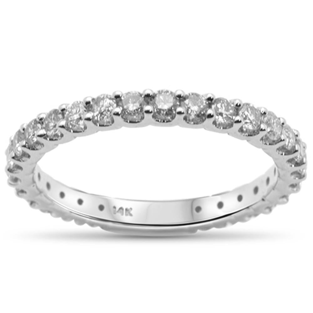 Muse Jewelry .80ct 14K White Gold Diamond Eternity Diamond Wedding Band Ring Size 6.5