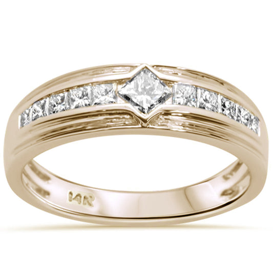 Muse Jewelry .71ct F SI 14K Yellow Gold Diamond Men's Band ring