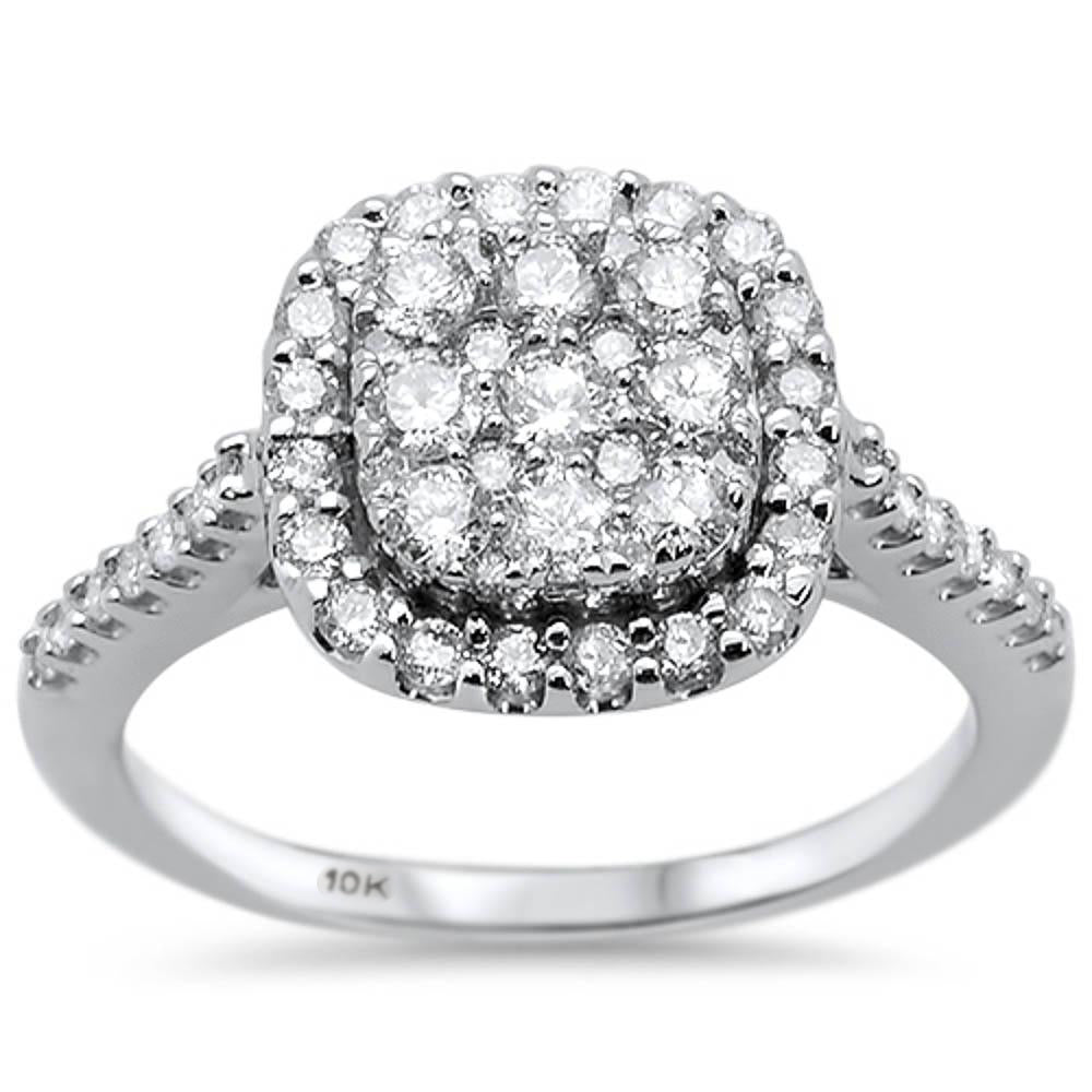 Muse Jewelry .91ct G SI 10K White Gold Diamond Engagement Ring Size 6.5