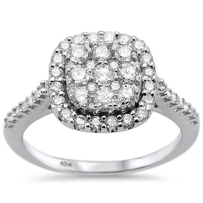 Muse Jewelry .91ct G SI 10K White Gold Diamond Engagement Ring Size 6.5