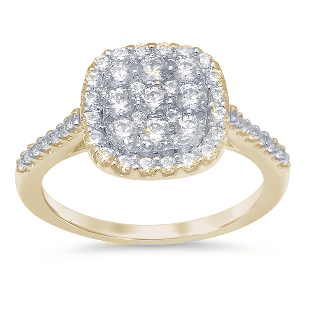 Muse Jewelry .86ct G SI 10K Yellow Gold Diamond Engagement Ring Size 6.5