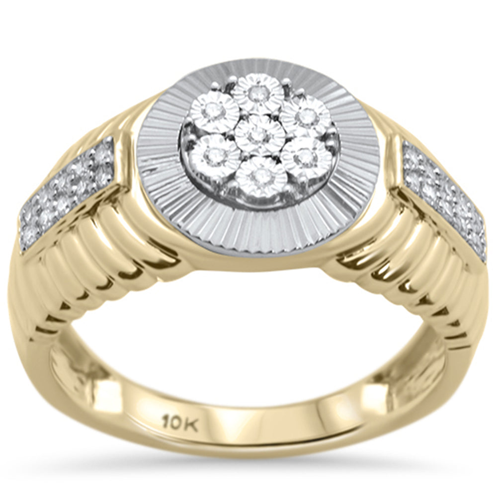 Muse Jewelry .19ct G SI 10K Yellow Gold Diamond Men's Band