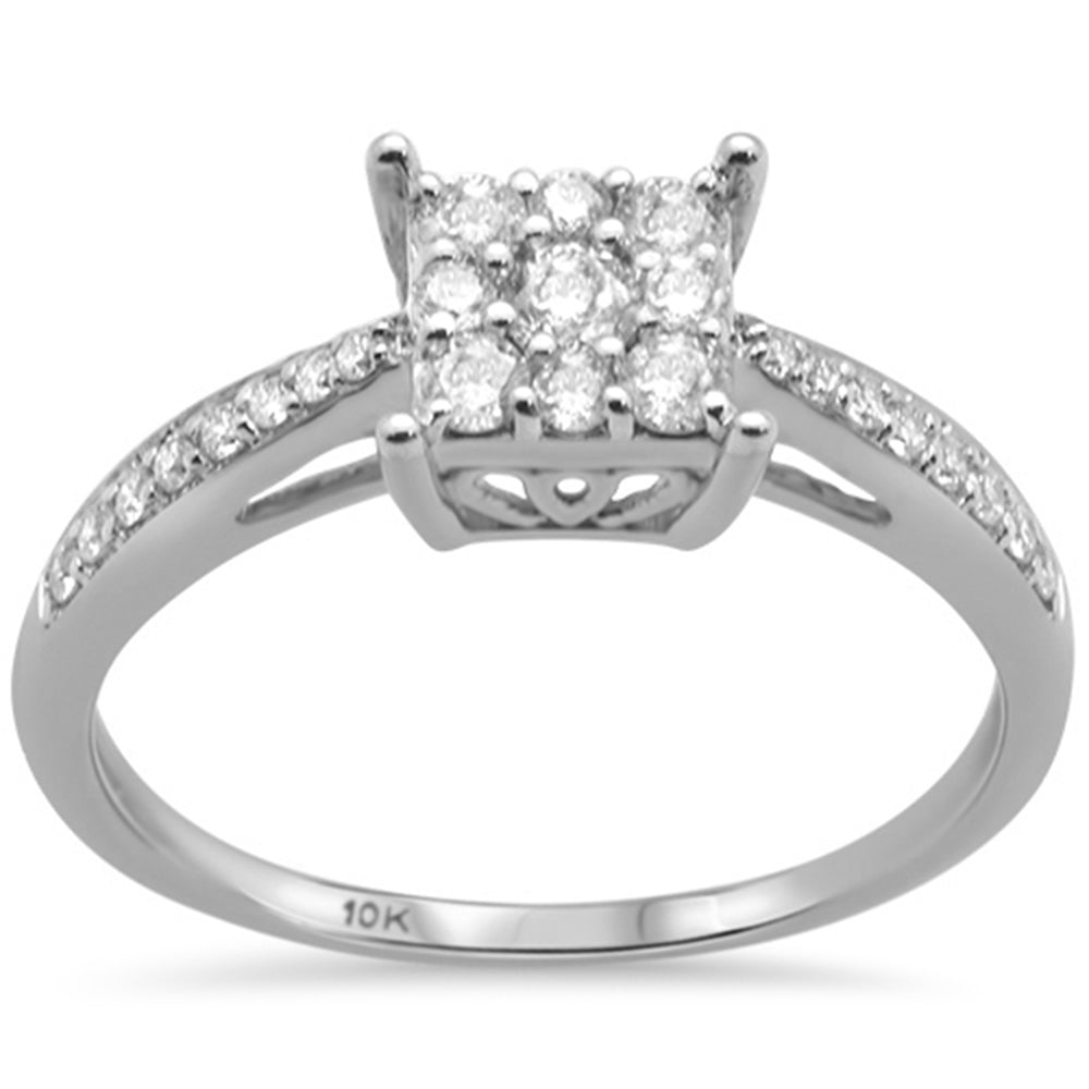 Muse Jewelry .39ct G SI 10K White Gold Diamond Engagement Solitaire Ring Size 6.5