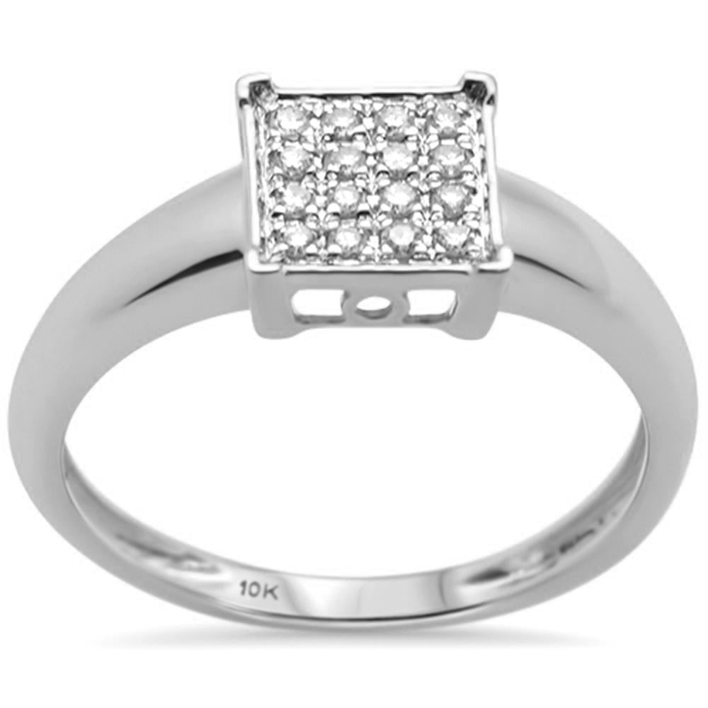 Muse Jewelry .09ct G SI 10K White Gold Diamond Engagement Solitaire Ring Size 6.5