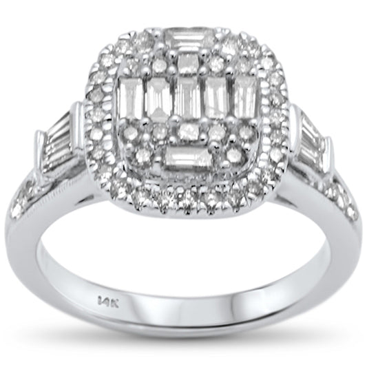 Muse Jewelry .90ct G SI 14K White Gold Diamond Engagement Ring Size 6.5