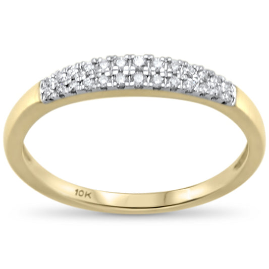 Muse Jewelry .15ct G SI 10K Yellow Gold Ladies Diamond Band Ring Size 6.5