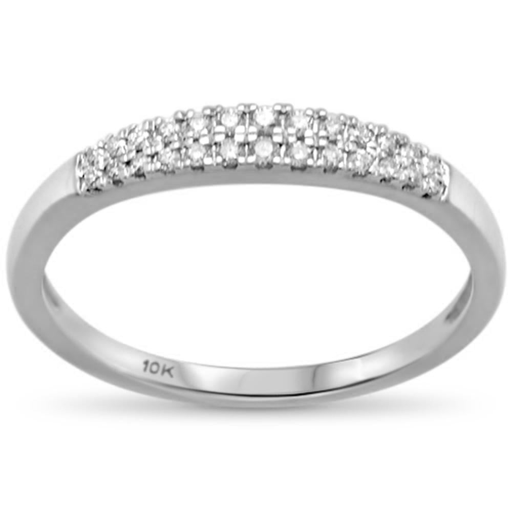 Muse Jewelry .13ct G SI 10K White Gold Ladies Diamond Band Ring Size 6.5