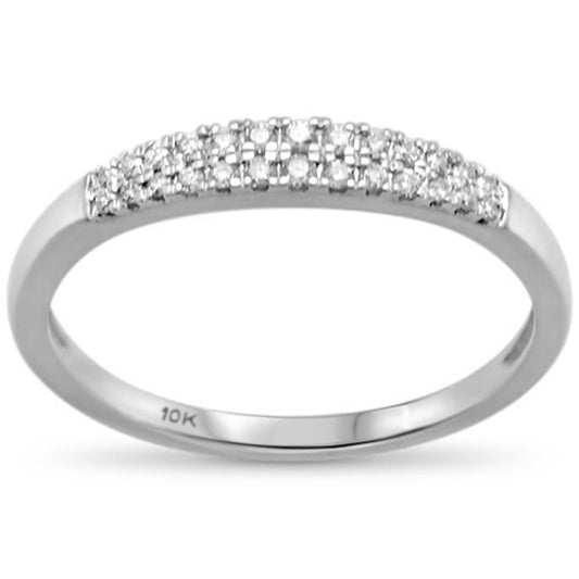 Muse Jewelry .13ct G SI 10K White Gold Ladies Diamond Band Ring Size 6.5