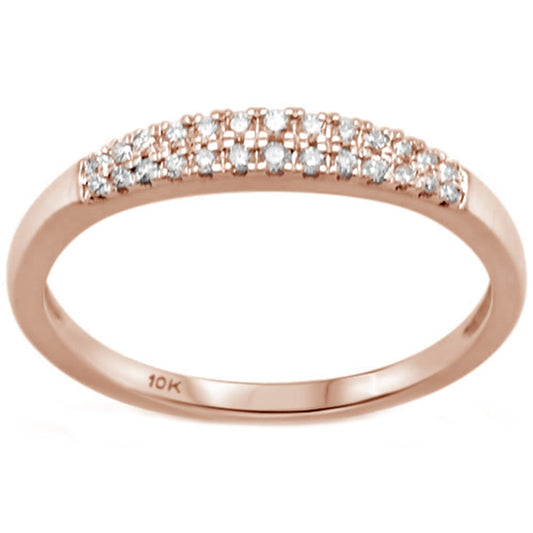 Muse Jewelry .13ct G SI 10K Rose Gold Ladies Diamond Band Ring Size 6.5