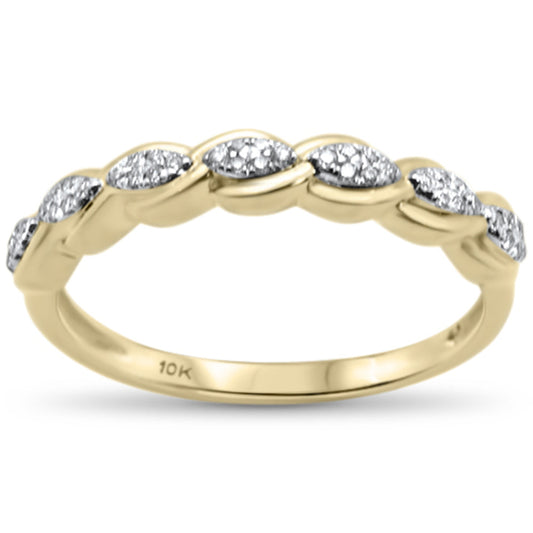 Muse Jewelry .12ct G SI 10K Yellow Gold Ladies Diamond Band Ring Size 6.5