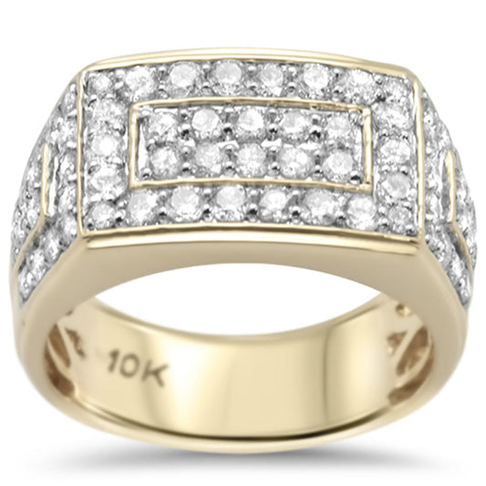 Muse Jewelry 1.96ct G SI 10K Yellow Gold Diamond Men's Ring Size 10