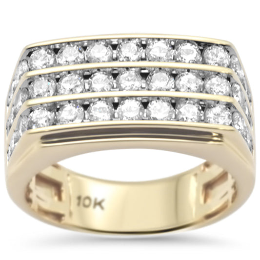 Muse Jewelry 2.06ct G SI 10K Yellow Gold Diamond Men's Ring Size 10