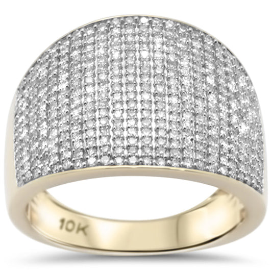 Muse Jewelry 1.35ct G SI 10K Yellow Gold Diamond Men's Ring Size 10