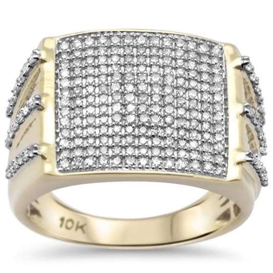 Muse Jewelry 1.02ct G SI 10K Yellow Gold Diamond Men's Ring Size 10