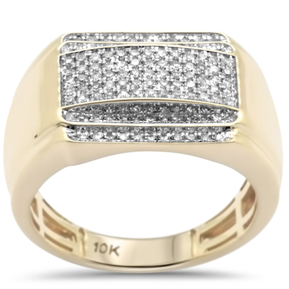 Muse Jewelry .59ct G SI 10K Yellow Gold Diamond Men's Ring Size 10