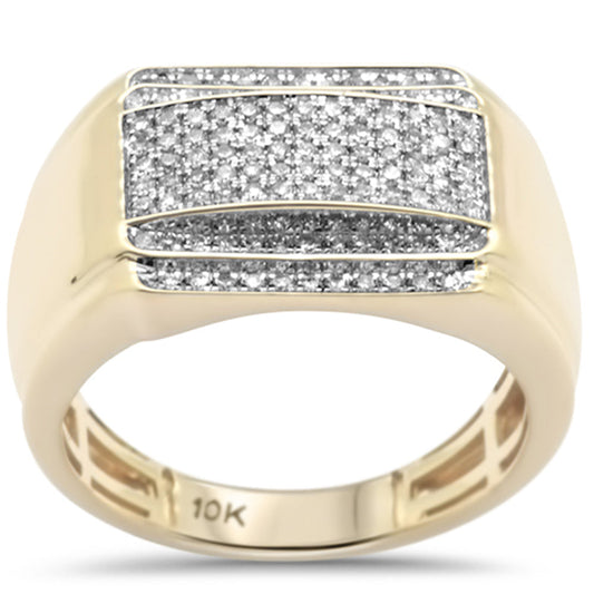 Muse Jewelry .59ct G SI 10K Yellow Gold Diamond Men's Ring Size 10