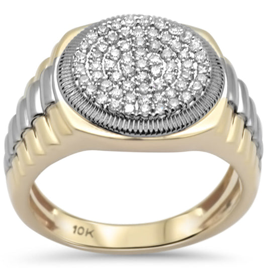 Muse Jewelry .48ct G SI 10K Yellow Gold Diamond Men's Ring Size 10