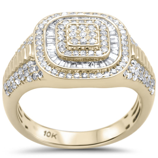 Muse Jewelry 1.01ct G SI 10K Yellow Gold Diamond Men's Ring Size 10