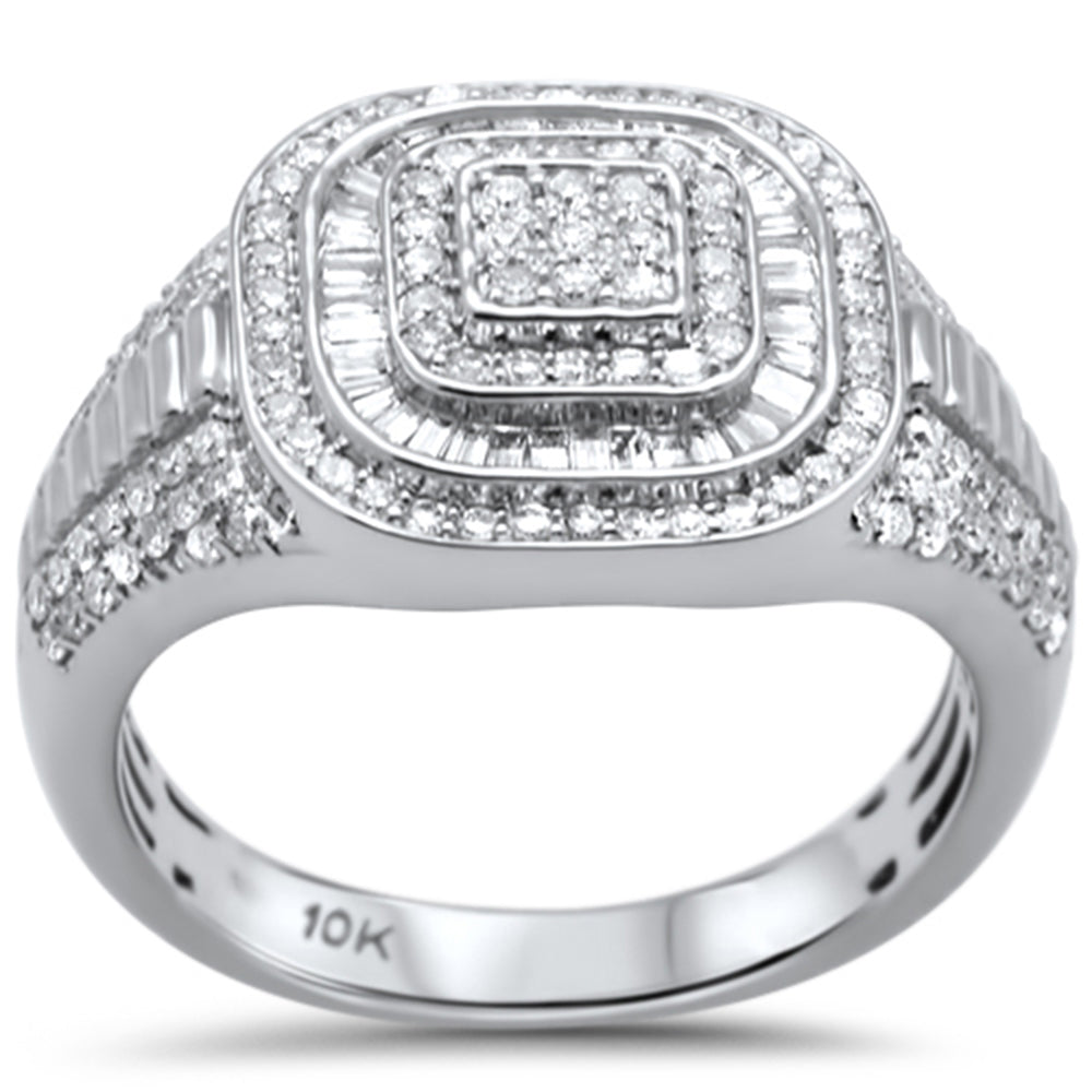 Muse Jewelry 1.01ct G SI 10K White Gold Diamond Men's Ring Size 10