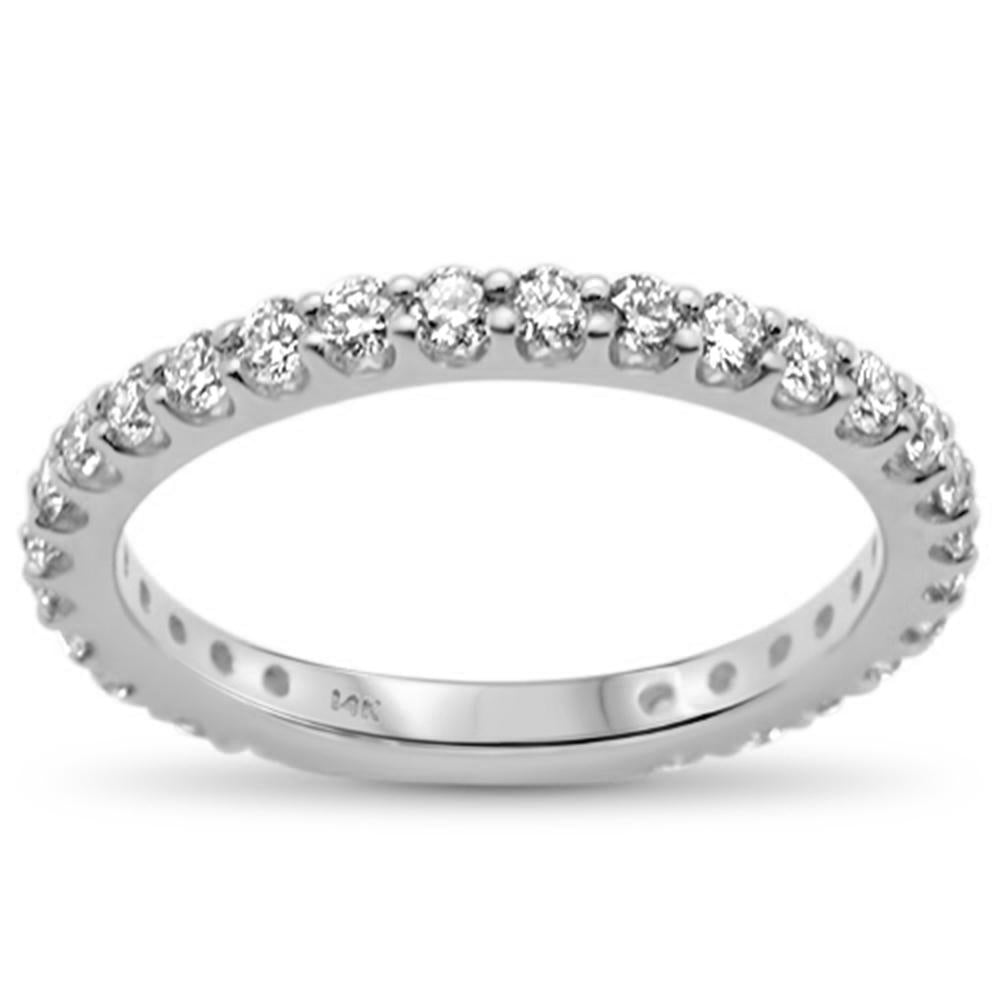 Muse Jewelry .83ct G SI 14K White Gold Diamond Women's Eternity Style Band Ring Size 6.5