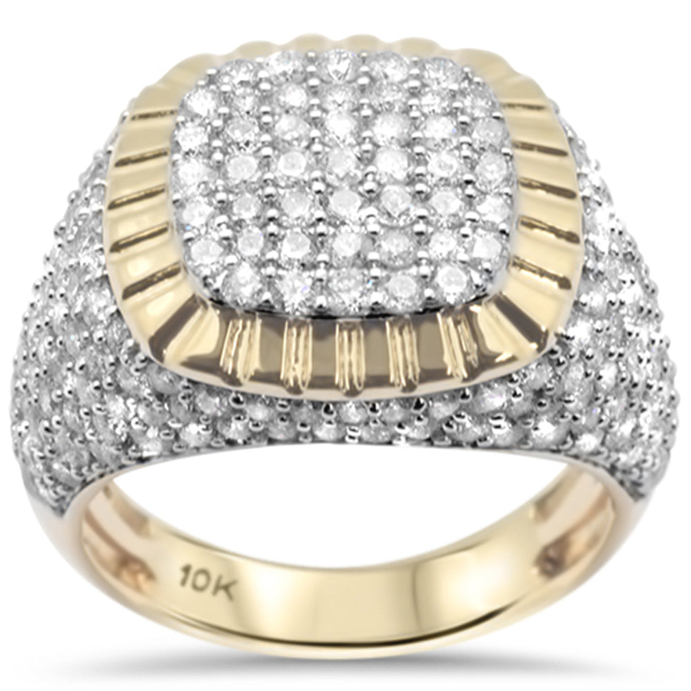 Muse Jewelry 3.83ct G SI 10K Yellow Gold Diamond Men's Ring Size 10